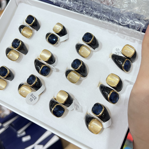 Anillos de joyería de acero inoxidable Paquete de 12 MOD.328