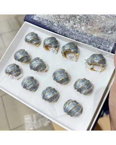 Anelli Bijoux in Acciaio Inossidabile Confezione da 12pz MOD.331-ΔΑΧΤΥΛΙΔΙΑ ΜΠΙΖΟΥ | Worldofjewel.com