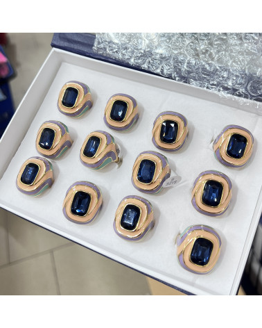 Anelli Bijoux in Acciaio Inossidabile Confezione da 12pz MOD.332-JEWELRY RINGS | Worldofjewel.com