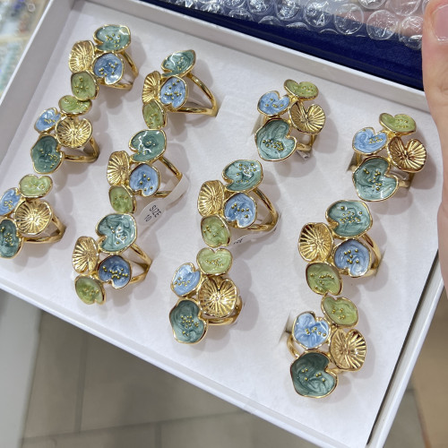 Bagues en acier inoxydable, lot de 12, MOD.335