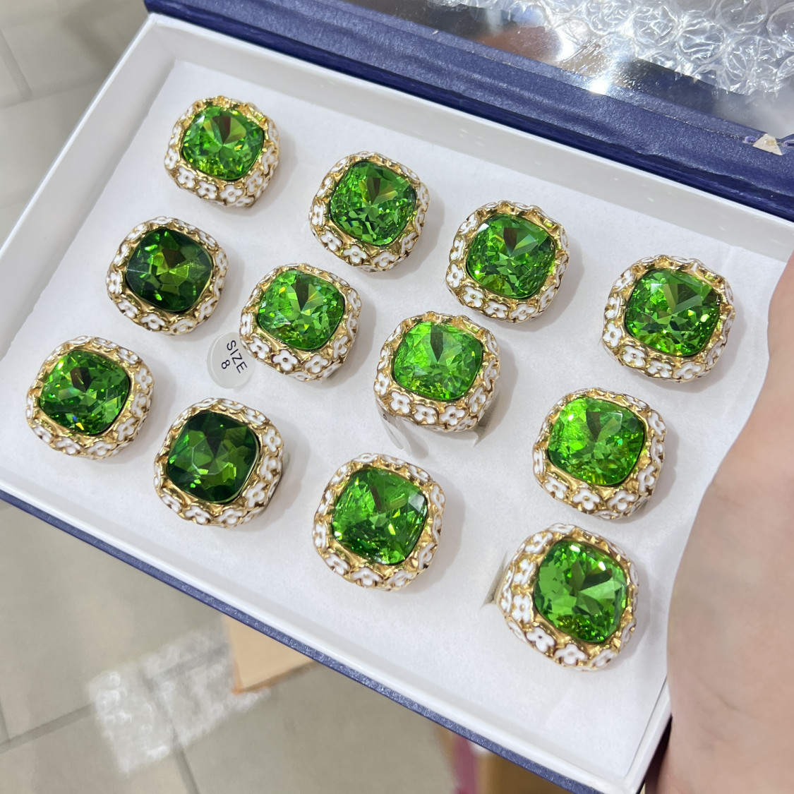 Anelli Bijoux in Acciaio Inossidabile Confezione da 12pz MOD.340-BIJOUX-RINGE | Worldofjewel.com