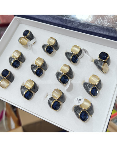 Anelli Bijoux in Acciaio Inossidabile Confezione da 12pz MOD.342-BIJOUX-RINGE | Worldofjewel.com