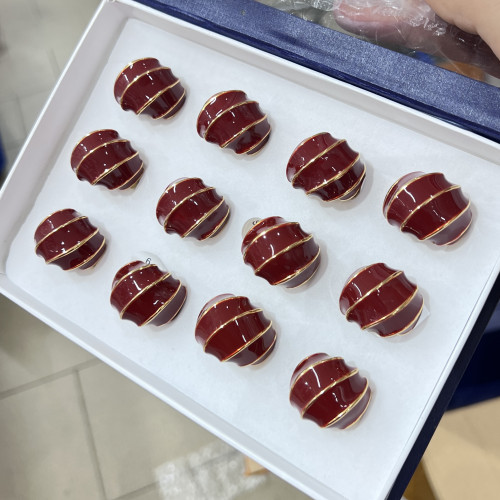 Bagues en acier inoxydable, lot de 12, MOD.343