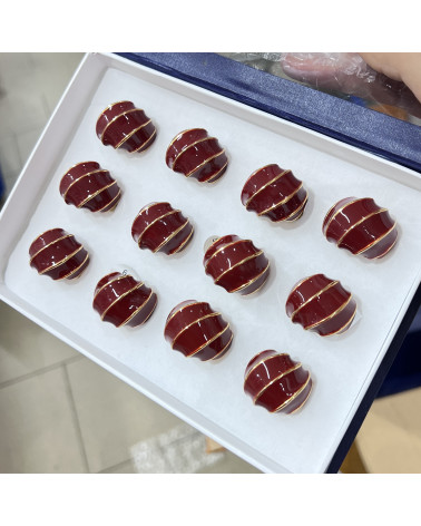 Anelli Bijoux in Acciaio Inossidabile Confezione da 12pz MOD.343-JEWELRY RINGS | Worldofjewel.com