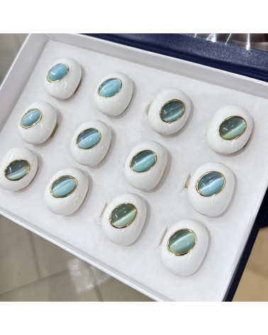 Anelli Bijoux in Acciaio Inossidabile Confezione da 12pz MOD.344-BAGUES BIJOUX | Worldofjewel.com