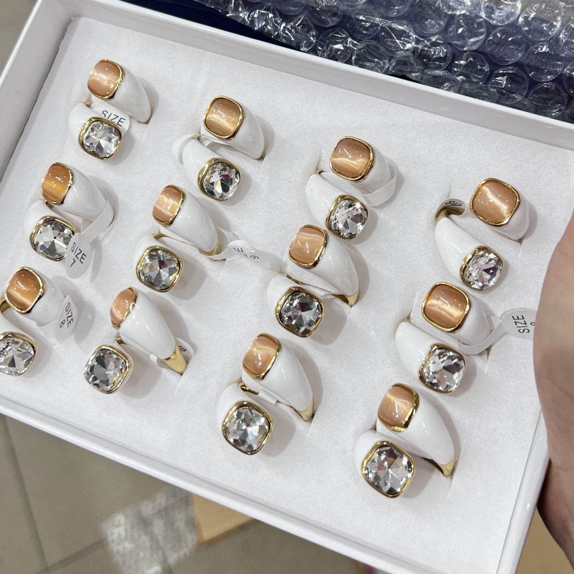 Anelli Bijoux in Acciaio Inossidabile Confezione da 12pz MOD.349-BAGUES BIJOUX | Worldofjewel.com