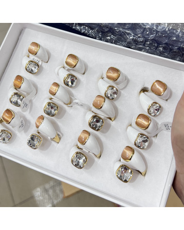 Anelli Bijoux in Acciaio Inossidabile Confezione da 12pz MOD.349-BAGUES BIJOUX | Worldofjewel.com