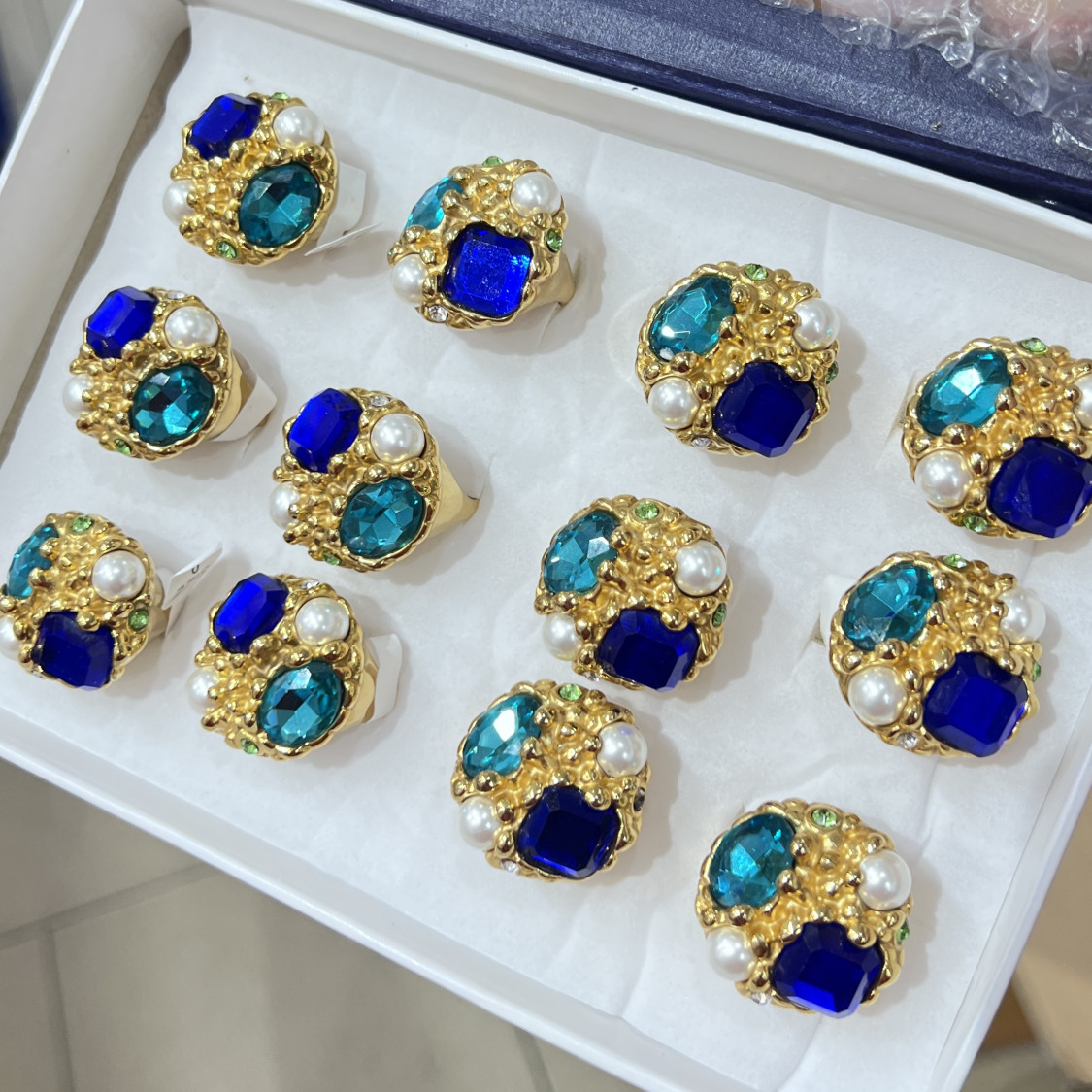 Anelli Bijoux in Acciaio Inossidabile Confezione da 12pz MOD.350-ΔΑΧΤΥΛΙΔΙΑ ΜΠΙΖΟΥ | Worldofjewel.com