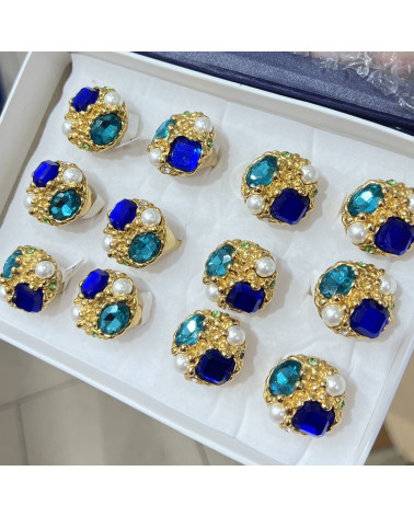 Anelli Bijoux in Acciaio Inossidabile Confezione da 12pz MOD.350-ΔΑΧΤΥΛΙΔΙΑ ΜΠΙΖΟΥ | Worldofjewel.com