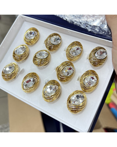 Anelli Bijoux in Acciaio Inossidabile Confezione da 12pz MOD.352-ΔΑΧΤΥΛΙΔΙΑ ΜΠΙΖΟΥ | Worldofjewel.com