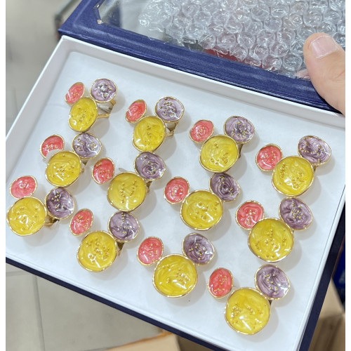 Bagues en acier inoxydable, lot de 12, MOD.354