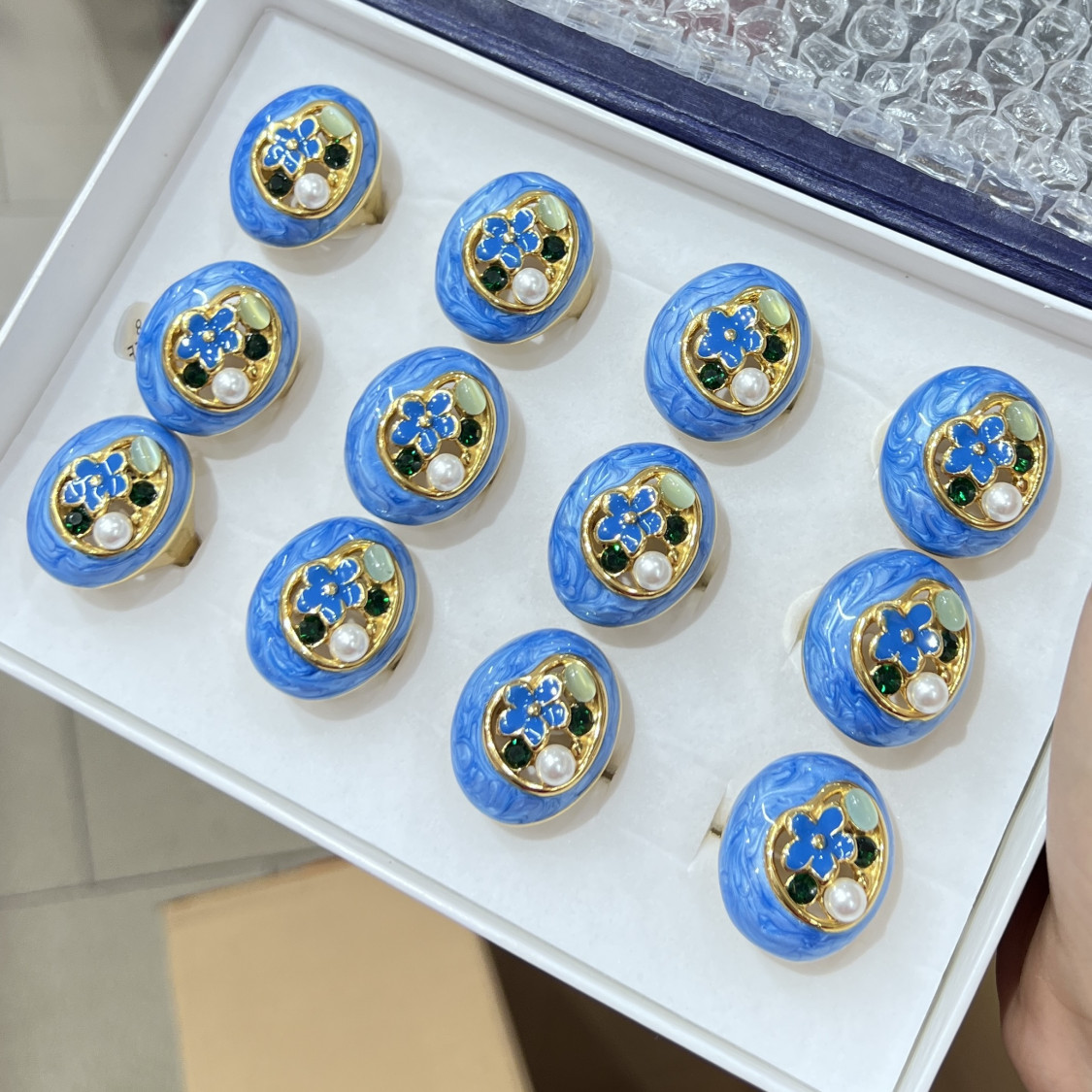 Anelli Bijoux in Acciaio Inossidabile Confezione da 12pz MOD.356-ΔΑΧΤΥΛΙΔΙΑ ΜΠΙΖΟΥ | Worldofjewel.com