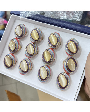 Anelli Bijoux in Acciaio Inossidabile Confezione da 12pz MOD.358-BAGUES BIJOUX | Worldofjewel.com