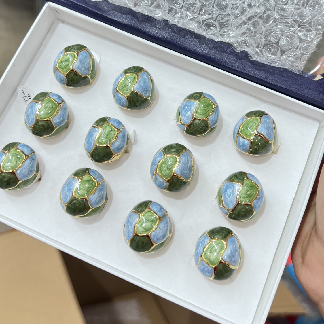 Anelli Bijoux in Acciaio Inossidabile Confezione da 12pz MOD.359-BIJOUX-RINGE | Worldofjewel.com