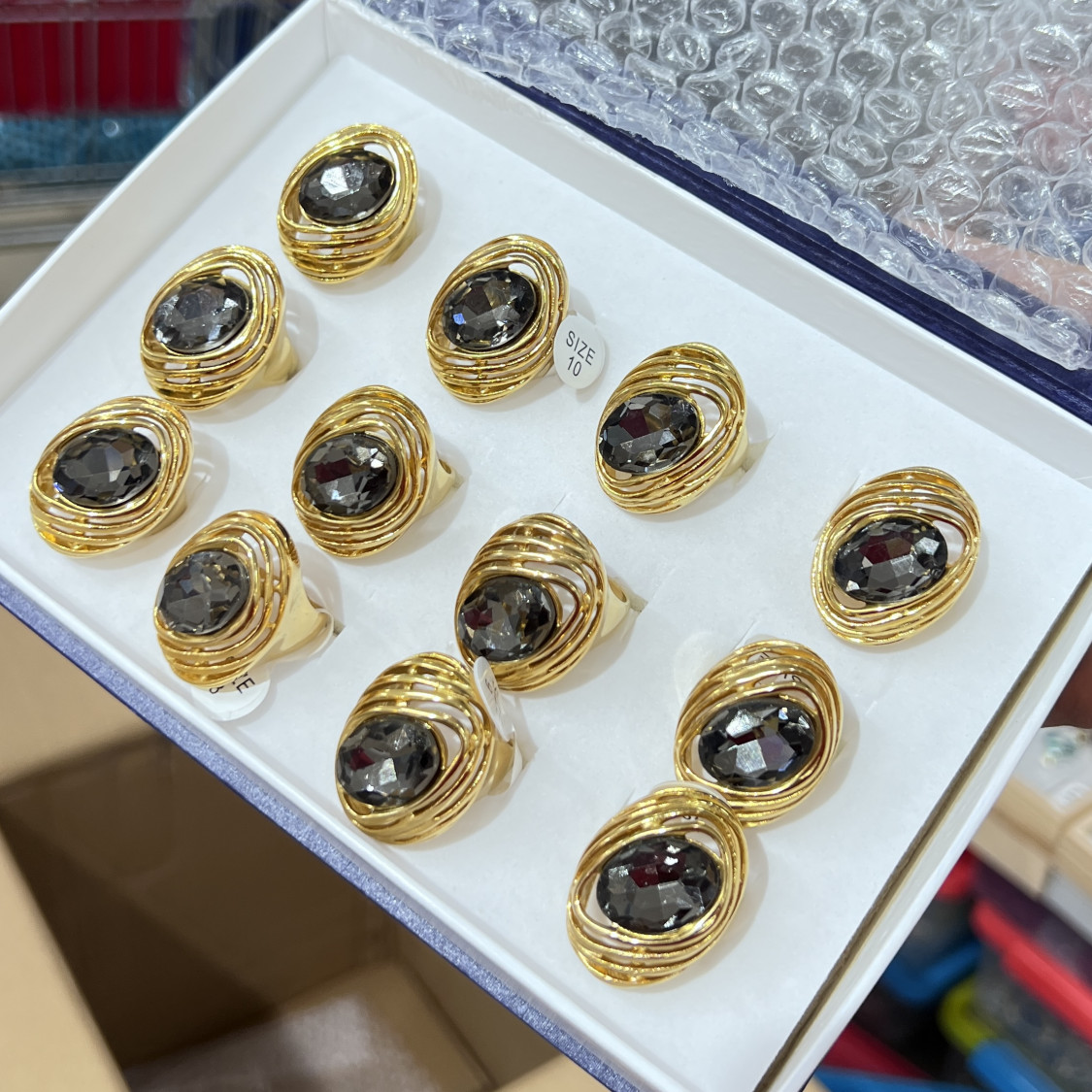 Anelli Bijoux in Acciaio Inossidabile Confezione da 12pz MOD.363-BAGUES BIJOUX | Worldofjewel.com