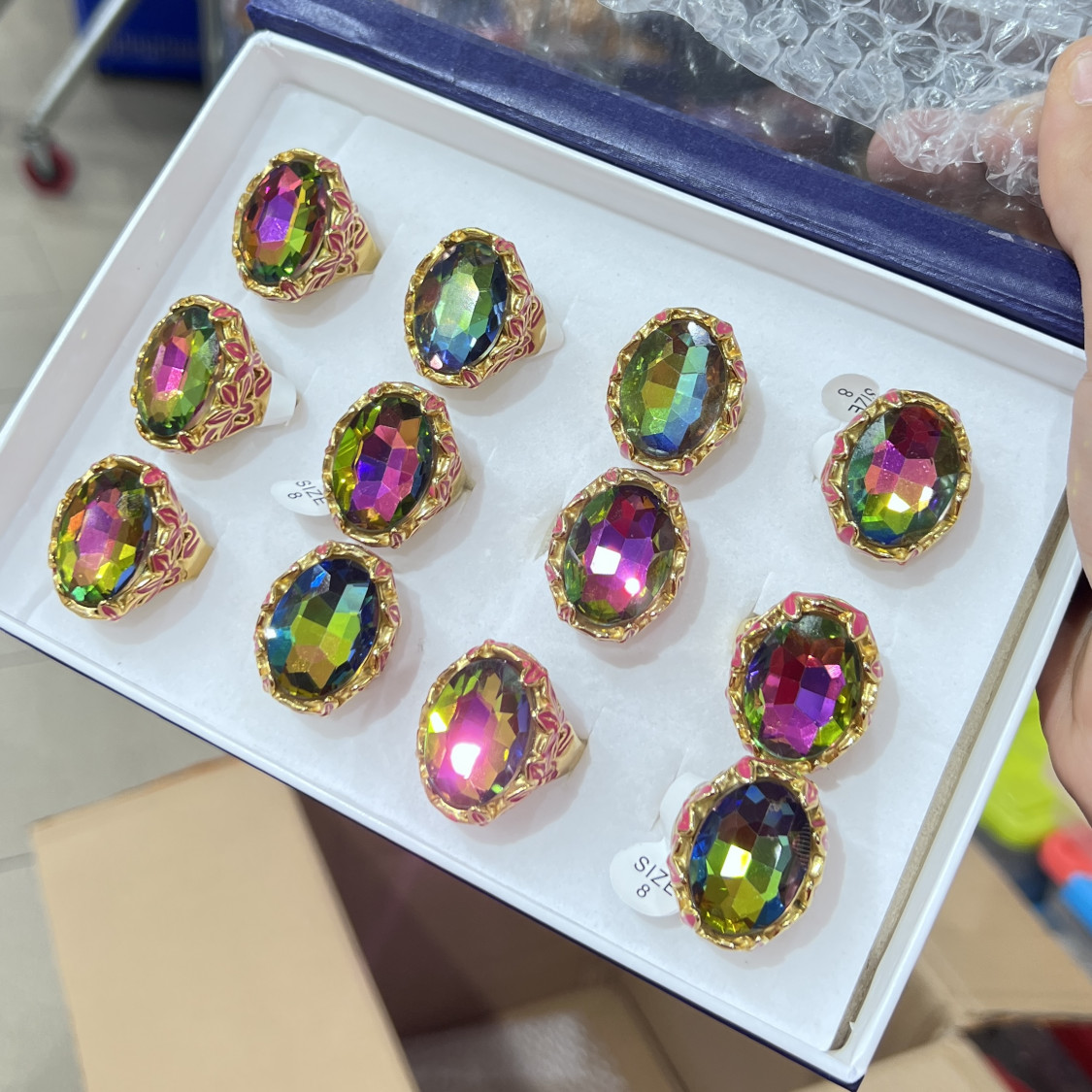 Anelli Bijoux in Acciaio Inossidabile Confezione da 12pz MOD.367-BIJOUX-RINGE | Worldofjewel.com