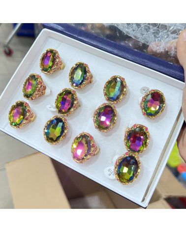 Anelli Bijoux in Acciaio Inossidabile Confezione da 12pz MOD.367-BIJOUX-RINGE | Worldofjewel.com