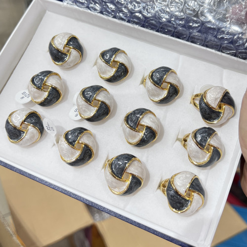 Stainless Steel Jewelry Rings Pack of 12 MOD.371