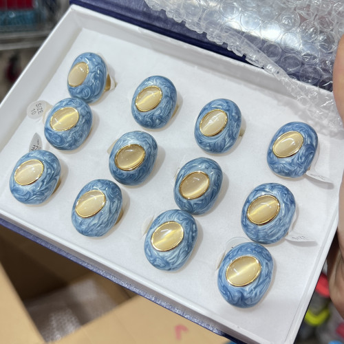 Schmuckringe aus Edelstahl, 12er-Packung, Modell 374