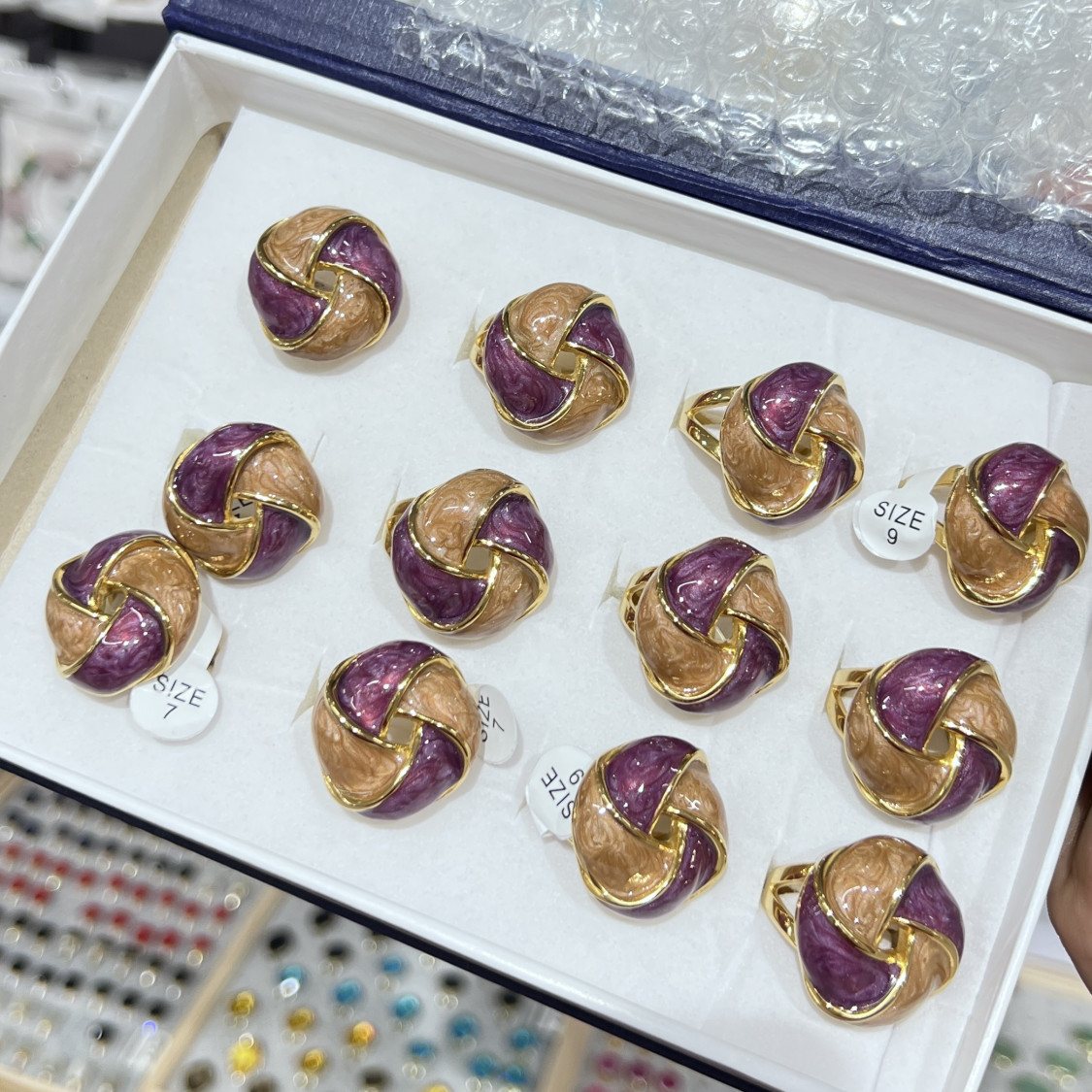 Anelli Bijoux in Acciaio Inossidabile Confezione da 12pz MOD.377-ΔΑΧΤΥΛΙΔΙΑ ΜΠΙΖΟΥ | Worldofjewel.com