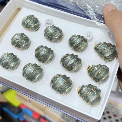 Schmuckringe aus Edelstahl, 12er-Packung MOD.378