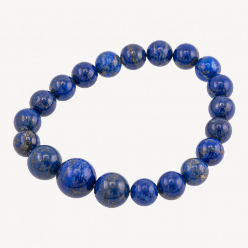 Φυσικό ελαστικό βραχιόλι Lapis Lazuli 09-12mm