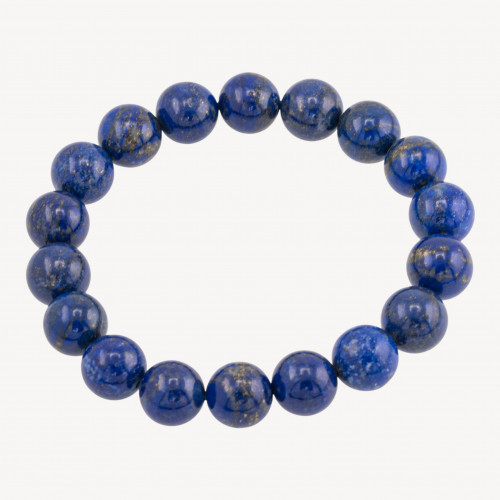 11 mm elastisches Armband aus natürlichem Lapislazuli