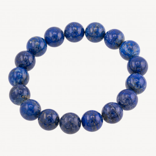 Bracelet élastique en lapis-lazuli naturel de 13 mm