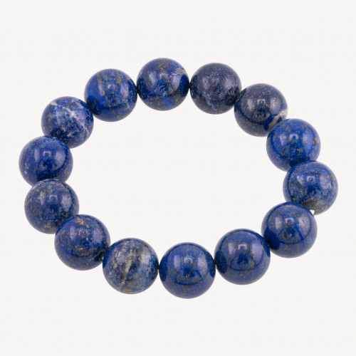 15 mm elastisches Armband aus natürlichem Lapislazuli