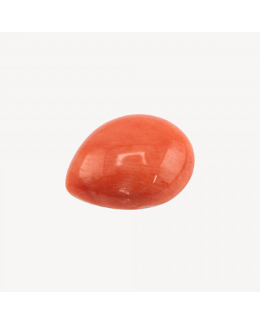 Cabochon di Corallo Rosso Italiano Naturale Premium Goccia Liscia 13x5mm 1pz-CABOCHON DI CORALLO ITALIANO | Worldofjewel.com