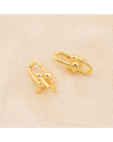 Chiusura Di Argento 925 Gancio A Scatto 10x19mm 2pz Dorato-CHIUSURE IN ARGENTO 925 FAI DA TE | Worldofjewel.com