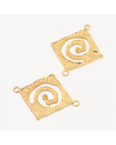 Connettore Componente Di Ottone Con Zircone Dorato 10pz-CONNETTORI PAVE' | Worldofjewel.com