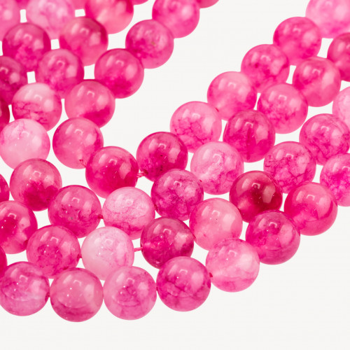 Jade Candy Fuchsia Lisse Rond 12 mm