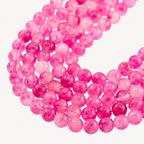 Jade Candy Fuchsia Smooth Round 8mm