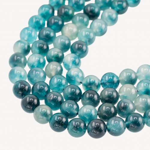 Jade Candy vert pétrole lisse rond 10 mm