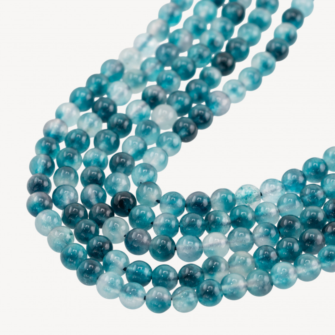 Jade Candy Petrol Green Glatt Rund 6mm-EIS-JADE | Worldofjewel.com