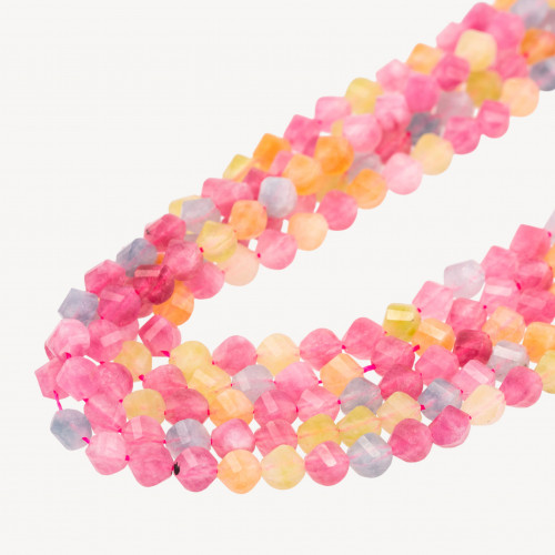 5x6m mehrfarbiger, facettierter, olivgrüner, starrer Jade-Schliff