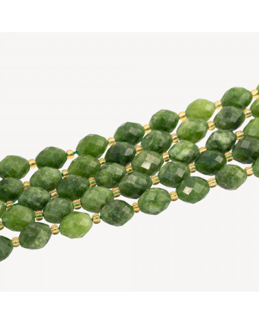 Giada Taglio Rigido Oliva Sfaccettata 8x10mm Giada Birmana-GIADA BURMA | Worldofjewel.com