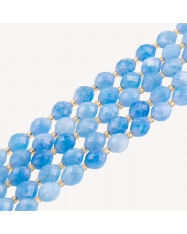 Giada Taglio Rigido Oliva Sfaccettata 8x10mm Giada Celeste-HEAVENLY JADE | Worldofjewel.com