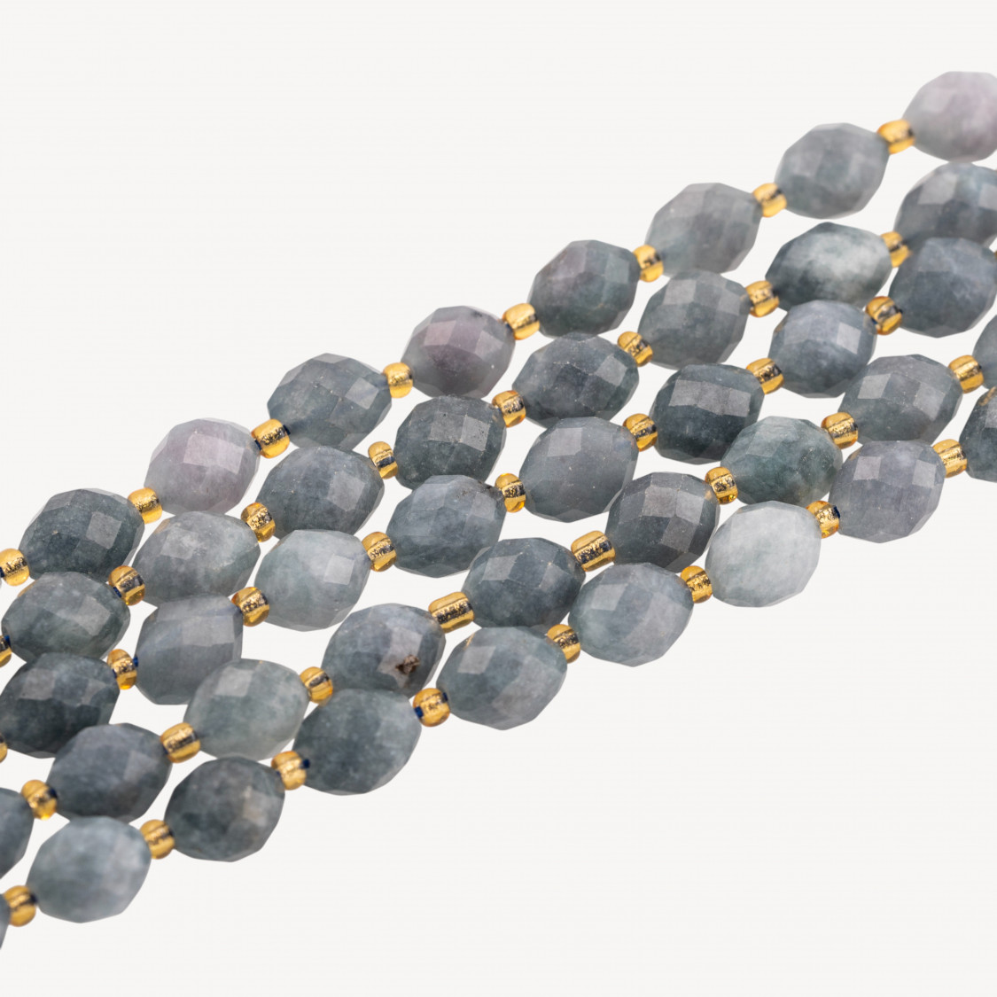 Giada Taglio Rigido Oliva Sfaccettata 8x10mm Giada Grigia-GIADA | Worldofjewel.com