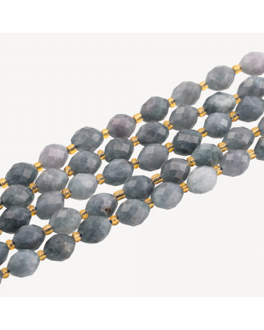 Giada Taglio Rigido Oliva Sfaccettata 8x10mm Giada Grigia-GIADA | Worldofjewel.com