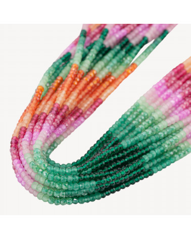 Zirconi Naturali Rondelle Sfaccettate 3x2mm Gradient Arcobaleno MOD.1-MICRO PERLINE DI ZIRCONI 3X2MM RONDELLE SFACCETTATE | Worldofjewel.com