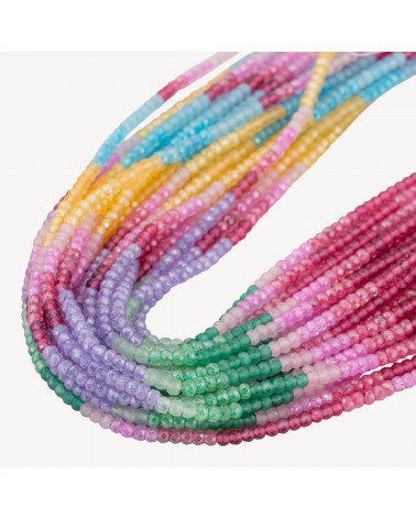 Zirconi Naturali Rondelle Sfaccettate 3x2mm Gradient Arcobaleno MOD.2-MICRO PERLINE DI ZIRCONI 3X2MM RONDELLE SFACCETTATE | Worldofjewel.com