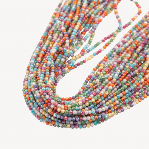 Zirconi Perline Sfaccettate Multicolor 2mm -6 Arcobaleno