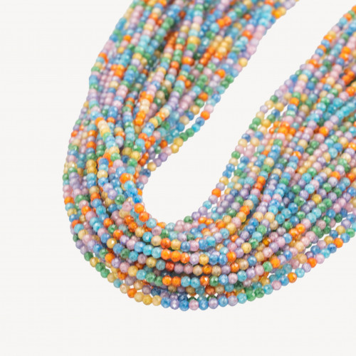 Zirconi Perline Sfaccettate Multicolor 2mm -2 Arlecchino