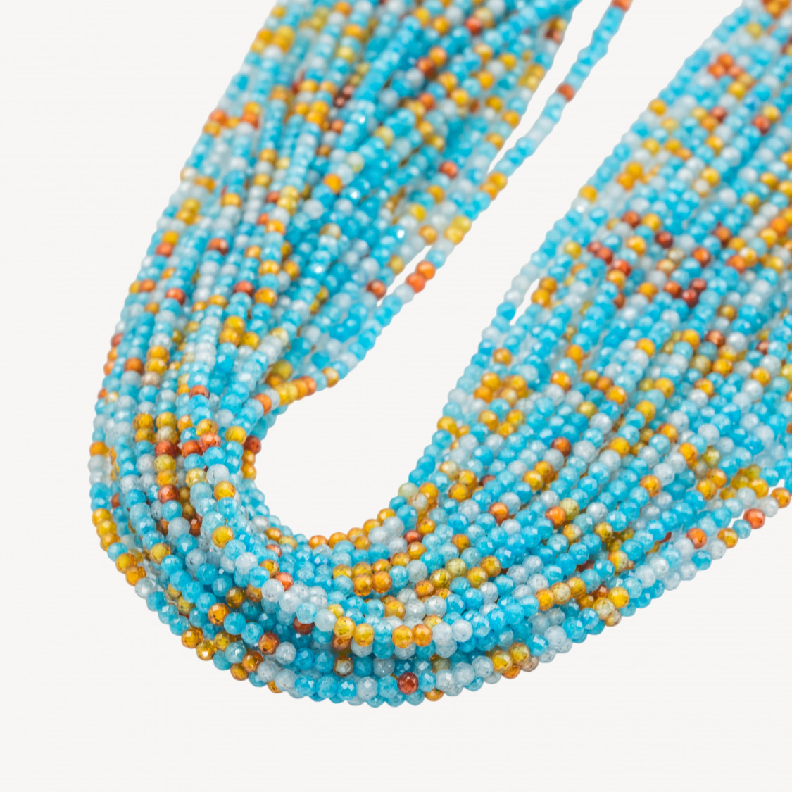 Zirconi Perline Sfaccettate Multicolor 2mm -3 Azzurro e Giallo-MICRO PERLINE DI ZIRCONI 2MM PER GIOIELLI FAI DA TE | Worldofjewel.com