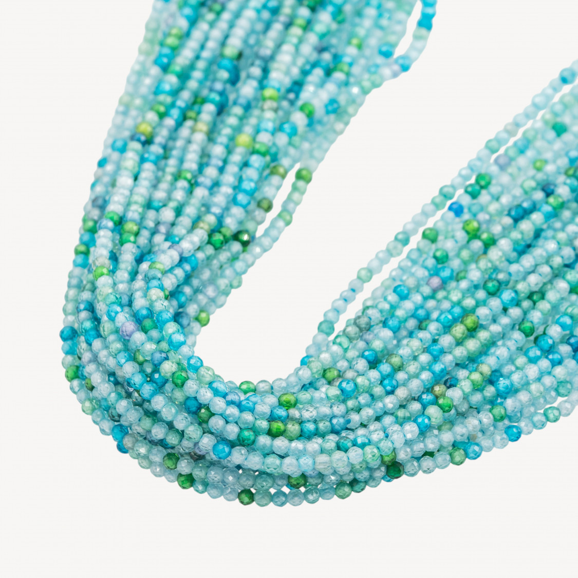 Zirconi Perline Sfaccettate Multicolor 2mm -11 Ghiaccio Bianco, Verde e Celeste-MICRO PERLINE DI ZIRCONI 2MM PER GIOIELLI FAI DA TE | Worldofjewel.com