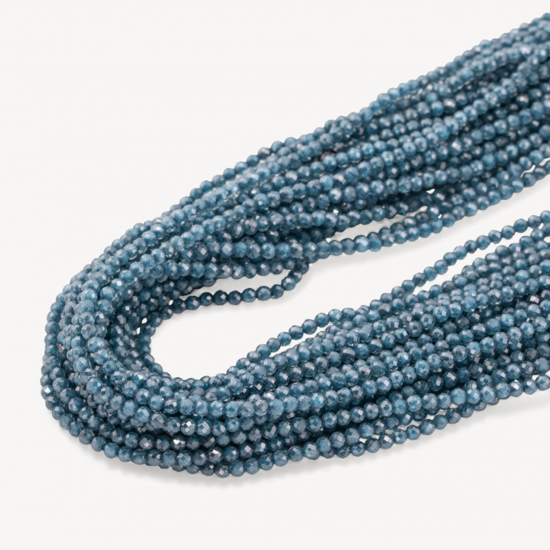 Zirconi Perline Sfaccettate Special Colors 2mm -5 Blu Petrolio-MICRO PERLINE DI ZIRCONI 2MM PER GIOIELLI FAI DA TE | Worldofjewel.com