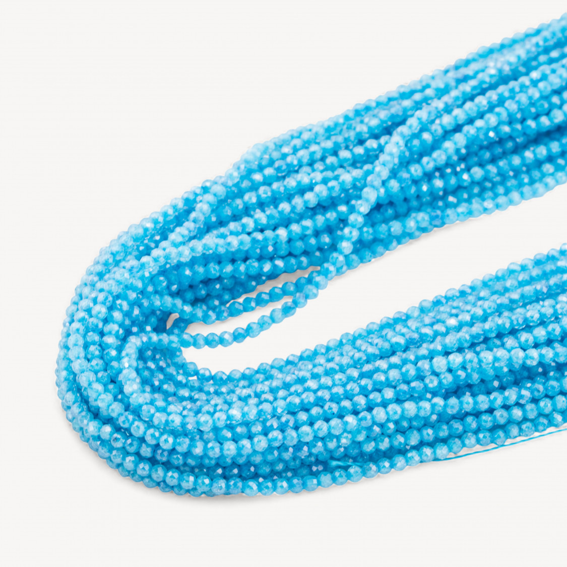 Zirconi Perline Sfaccettate Special Colors 2mm -8 Ciano-MICRO PERLINE DI ZIRCONI 2MM PER GIOIELLI FAI DA TE | Worldofjewel.com