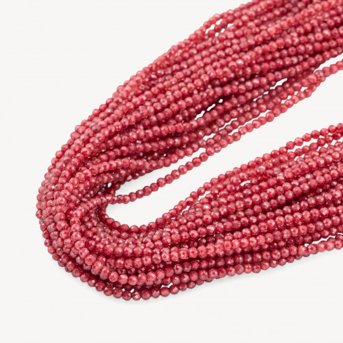 Zirconi Perline Sfaccettate Special Colors 2mm -16 Rosso-MICRO PERLINE DI ZIRCONI 2MM PER GIOIELLI FAI DA TE | Worldofjewel.com